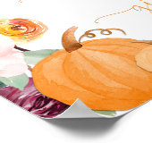 Herbstblumenkürbis - Bücher und Geschenke Poster (Ecke)