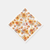 Herbstblumenmuster B01 Serviette (Ecke)