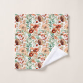 Herbstblumenmuster Badhandtuch Set (Waschlappen)