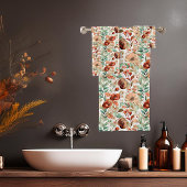 Herbstblumenmuster Badhandtuch Set