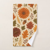 Herbstblumenmuster Badhandtuch Set (Handtuch)