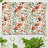 Herbstblumenmuster Geschirrtuch (Gefaltet)