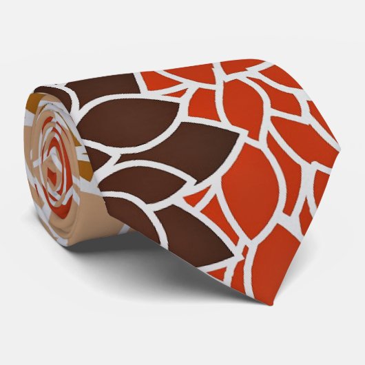 Herbstblumenmuster Krawatte (Gerollt)