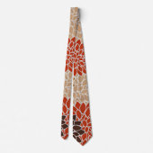 Herbstblumenmuster Krawatte (Rückseite)