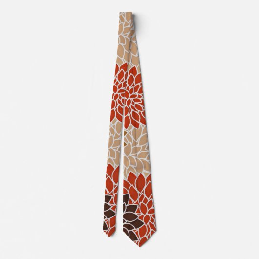 Herbstblumenmuster Krawatte (Rückseite)