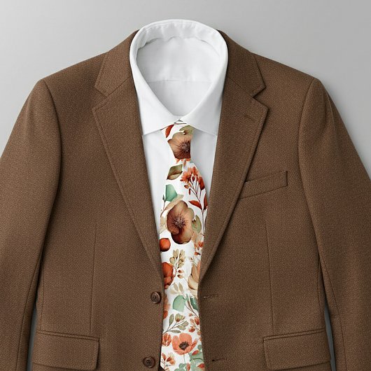 Herbstblumenmuster Krawatte