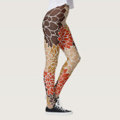Herbstblumenmuster Leggings (Rechts)