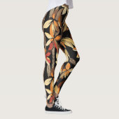 Herbstblumenmuster Leggings (Rechts)