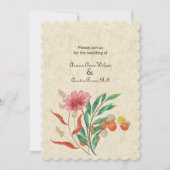 Herbstblumenorange Einladung (Vorderseite)