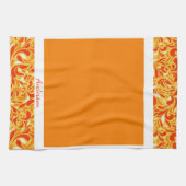 Herbstblumenpaisley personalisiert geschirrtuch (Horizontal)