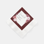 Herbstblumenrahmen Serviette (Ecke)