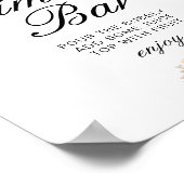 Herbstblumenschild Mimosa Brautparty Bar Poster (Ecke)