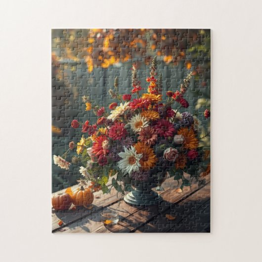 Herbstblumenstrauß Puzzle (Vertikal)