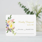 HerbstblumenWedding RSVP Karte (Stehend Vorderseite)