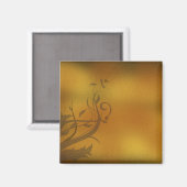 Herbstblumenweine/Blätter Magnet (Vorderseite/Rückseite)