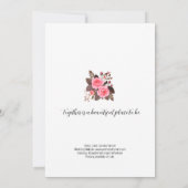 Herbstblush Rosa Rustikale Hochzeit im Herbst Einladung (Rückseite)