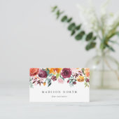 Herbstblut | Aquarellblume Visitenkarte (Stehend Vorderseite)