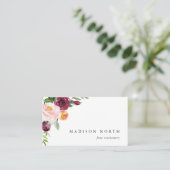 Herbstblut | Aquarellblume Visitenkarte (Stehend Vorderseite)