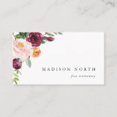 Herbstblut | Aquarellblume Visitenkarte (Vorderseite)