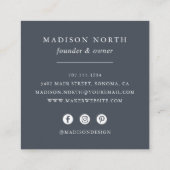 Herbstblut | Floral Logo Quadratische Visitenkarte (Rückseite)