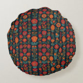 Herbstblut" Rundes Kissen (Rückseite)