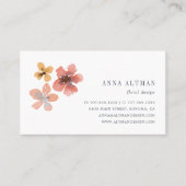 Herbstblüte | Aquarellblume Visitenkarte (Vorderseite)