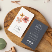 Herbstblüte | Wasserfarben Vertikal Visitenkarte