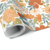 Herbstblüten - Blütenwiese fallen Geschenkpapier (Rolleneckpunkt)