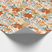 Herbstblüten - Blütenwiese fallen Geschenkpapier (Ecke)
