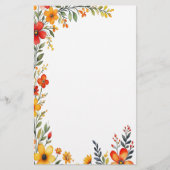 Herbstblüten Briefpapier (Vorderseite)