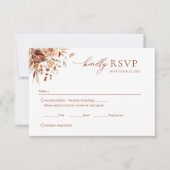 Herbstblüten der Hochzeit der Liebe RSVP Karte (Vorderseite)