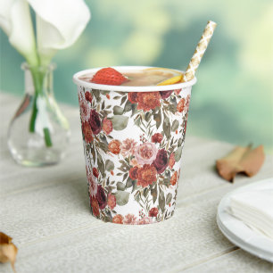 Herbstblüten 'ein kleiner Kürbis' Babyparty Pappbecher