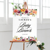 Herbstblüten floral Baby Brunch Willkommen Poster