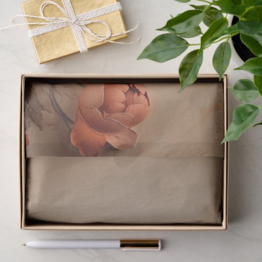 Herbstblüten, gemischte Medien Seidenpapier (Geschenk)