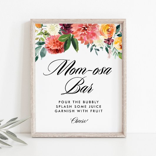 Herbstblüten Herbst Kinderdusche Mimosa Mama-osa B Poster