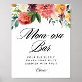 Herbstblüten Herbst Kinderdusche Mimosa Mama-osa B Poster (Vorne)