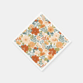 Herbstblüten - Herbstgarten Serviette (Ecke)