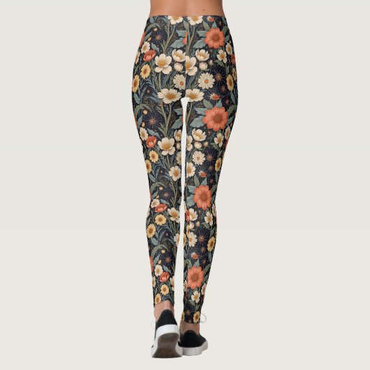 Herbstblüten Leggings (Rückseite)