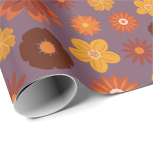 Herbstblüten und Blume im Herbst heiraten nahtlos Geschenkpapier