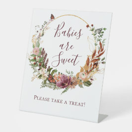 Herbstblütenbabys sind Sweet Baby Dusche Sockelschild