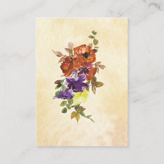 Herbstblütenblütenblütenblütenblütenblütenblütenbl Begleitkarte (Rückseite)