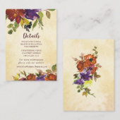 Herbstblütenblütenblütenblütenblütenblütenblütenbl Begleitkarte (Vorne/Hinten)