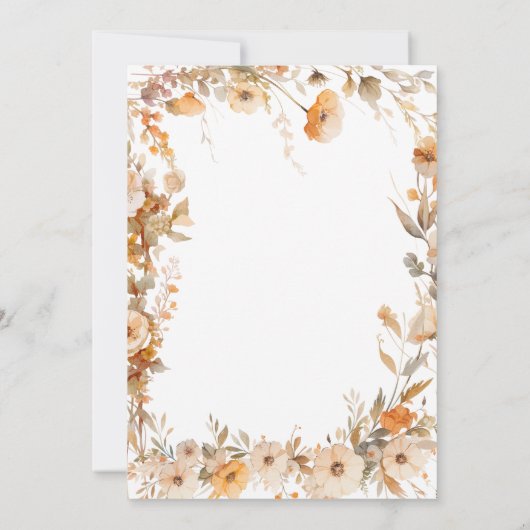 Herbstblütendusche Einladung (Rückseite)