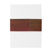 Herbstblütendusche Marbled Brown Wedding Einladungsbanderole (Rückseitenbeispiel)