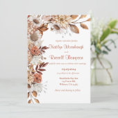 Herbstblüteneinladung Einladung (Stehend Vorderseite)