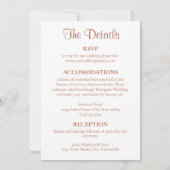 Herbstblüteneinladung Einladung (Rückseite)