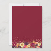 Herbstblütengoldener Erntedank Einladung (Rückseite)