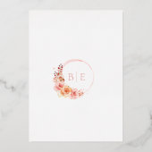 Herbstblütenhochzeit Folieneinladung (Rückseite)