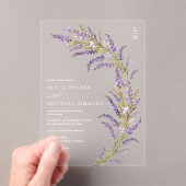 Herbstblütenhochzeit Lavender Herbst Acryleinladungen (Insitu (Handheld))