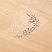Herbstblütenhochzeit Lavender Herbst Acryleinladungen (Ablage )